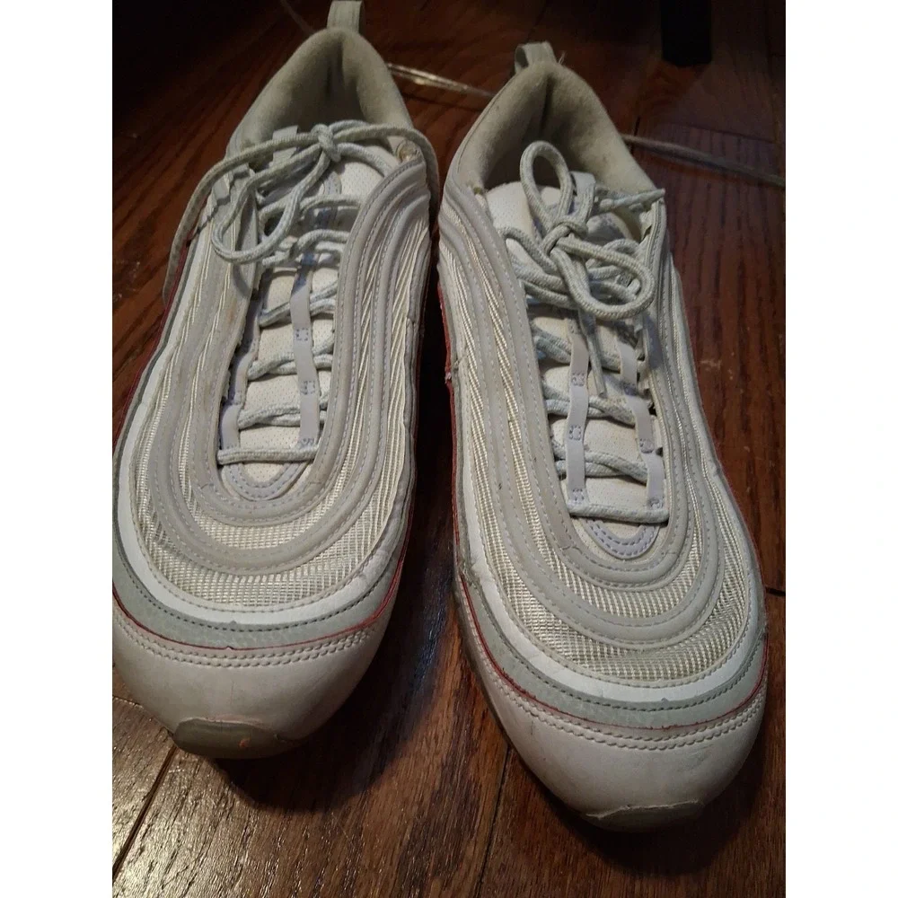 Nike Air Max 97 DIY Flare White Grey Pink CW5567-100 Mens Sneaker 10.5